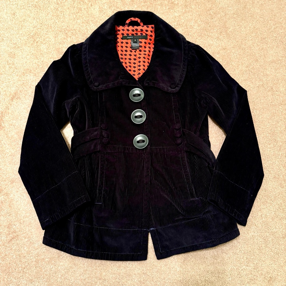 Marc Jacobs Navy Blue Short Pea Coat Size 8